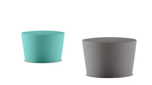 Pouf dalla forma conica in tessuto Tod di Doimo Salotti