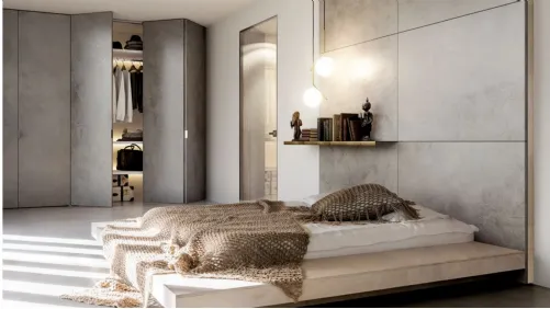 Porta battente per interni in vetro dallo stile minimalista Gaia Filo muro di Doal