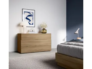 Comò Slim in nobilitato finitura effetto legno di Dielle Modus