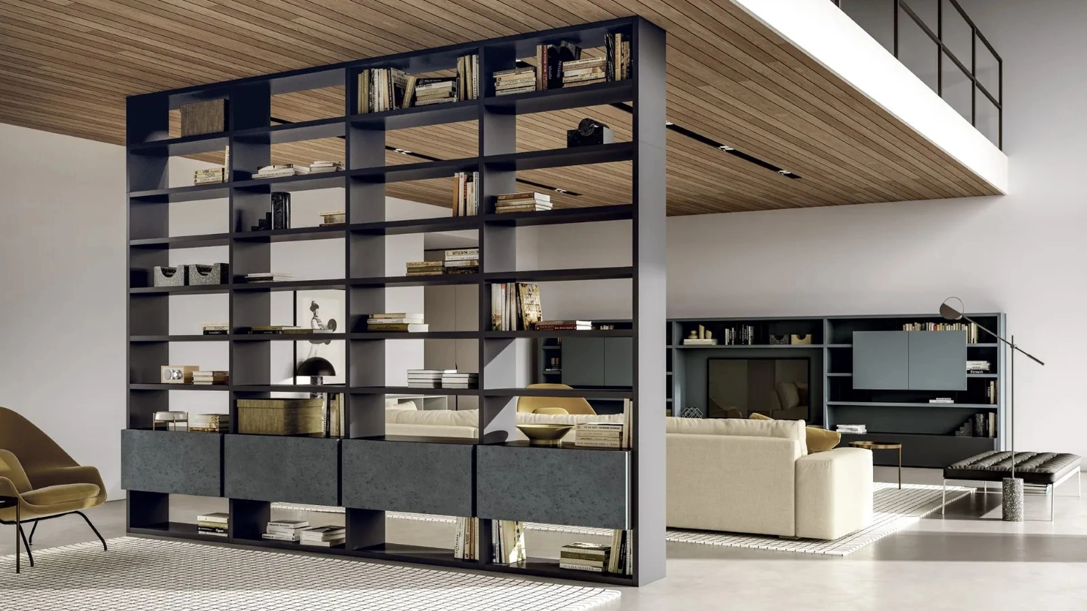 Libreria Line Up 13 bifacciale di Dielle Modus